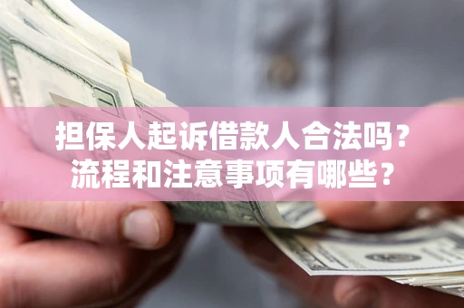 武汉担保人起诉借款人合法吗？流程和注意事项有哪些？
