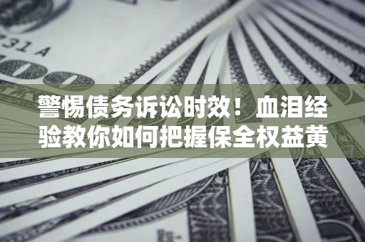 武汉警惕债务诉讼时效！血泪经验教你如何把握保全权益黄金期