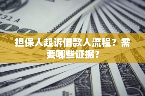 武汉担保人起诉借款人流程?需要哪些证据? 武汉担保人起诉借款人流程?需要哪些证据?