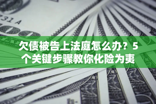 武汉欠债被告上法庭怎么办？5个关键步骤教你化险为夷