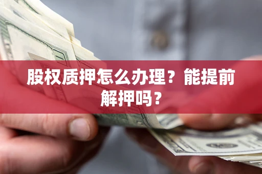 武汉股权质押怎么办理？能提前解押吗？