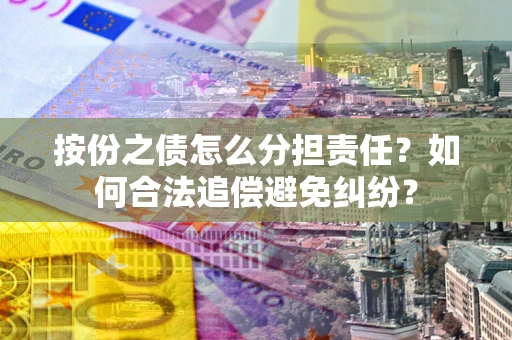 武汉按份之债怎么分担责任？如何合法追偿避免纠纷？